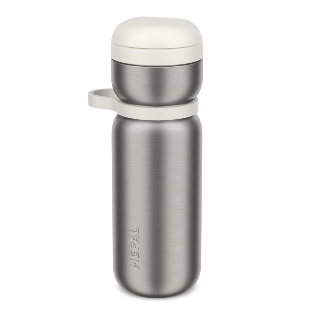 Mepal Twist Insulated Sport Drinking Bottle, 600ml - Ceramic White angle