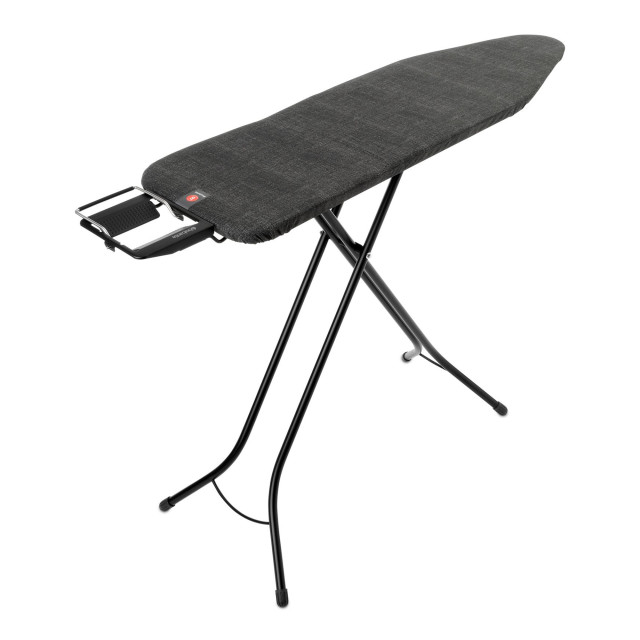 Brabantia Denim Black Ironing Board with Steam Iron Rest, 124cm x 38cm