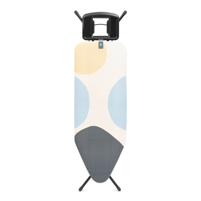 Brabantia Spring Bubble Ironing Board with Solid Steam Iron Rest, 124cm x 45cm angle