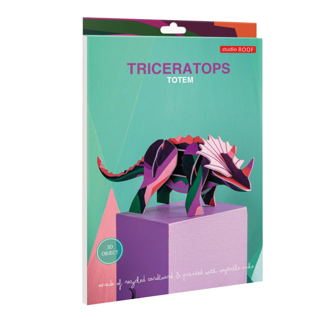 Studio ROOF Small Dinosaur Paper Figurine - Triceratops