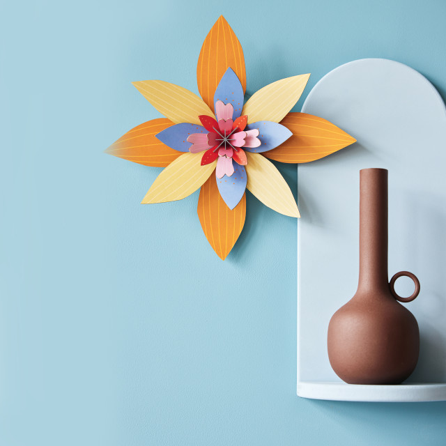 Studio ROOF Apricot Sorbet Flower Paper Wall Art