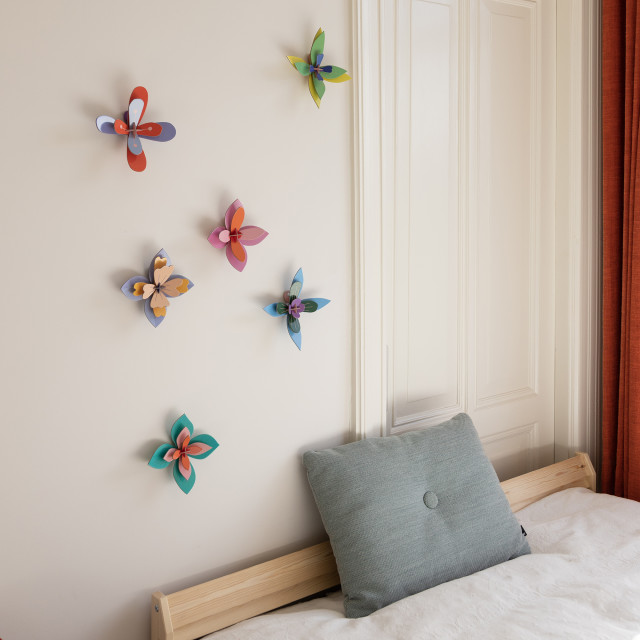 "Studio ROOF Small Wall Flowers Lavender Cocktail Paper Wall Art, Set of 3"