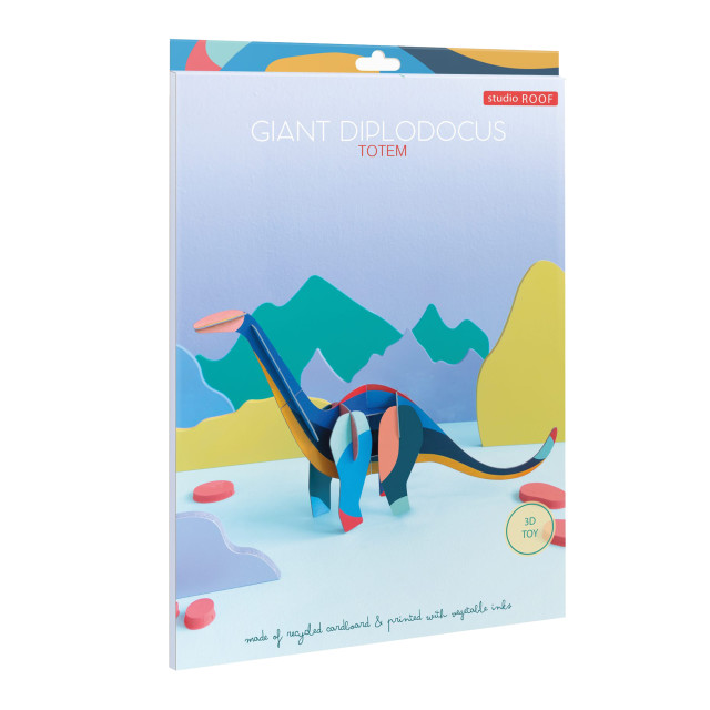 Studio ROOF 3D Paper Dinosaur Figurine - Giant Diplodocus