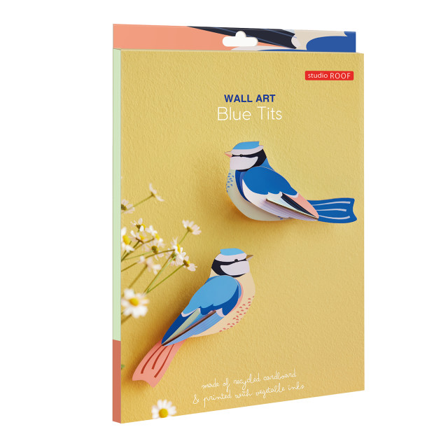 Studio ROOF Garden Bird Paper Wall Art - Blue Tits