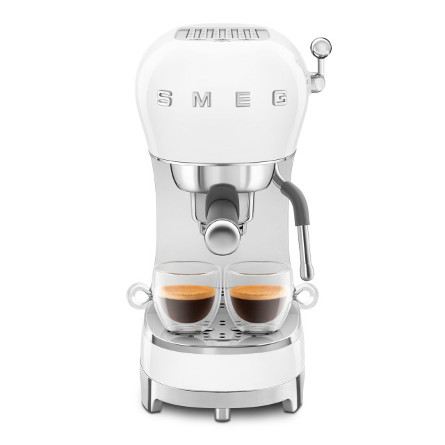 Smeg Retro Manual Espresso Coffee Machine - Ice White angle