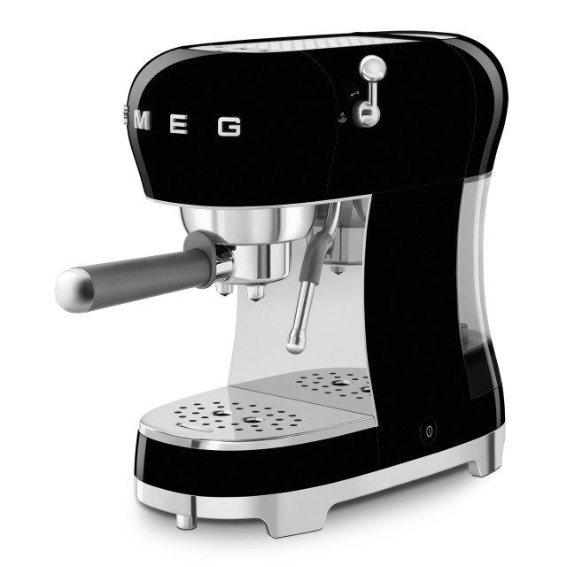 Smeg Retro Manual Espresso Coffee Machine - Glossy Black