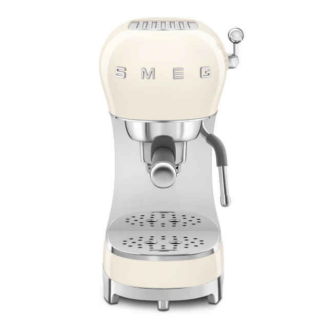 Smeg Retro Manual Espresso Coffee Machine - Vintage Cream angle