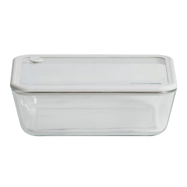 Kitchen Pro Airlock Rectangular Glass Container - 2.6L
