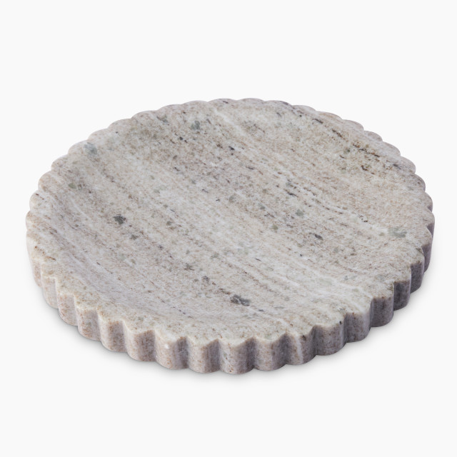 Thread Office Beige Marble Round Tray