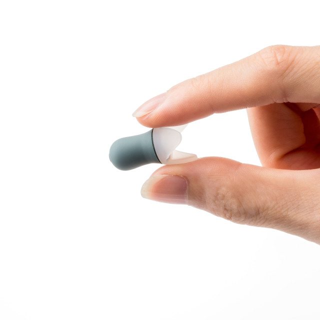 Jordan & Judy Airplane Ear Plugs - Grey showing scale