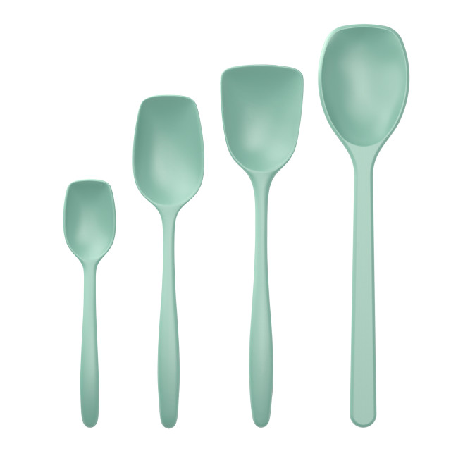 Rosti Classic Cooking Spoon Set, 4-Piece - Nordic Green