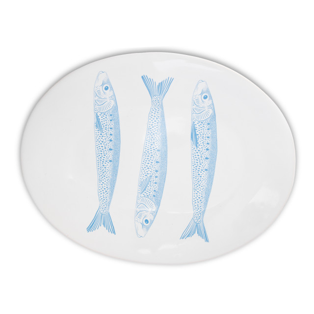 Mervyn Gers Sardine Oval Stoneware Plate, 32cm