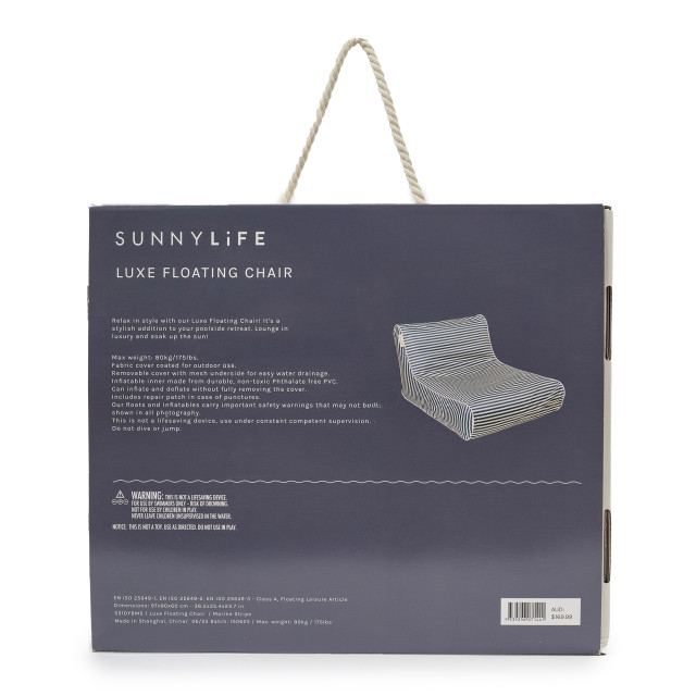Sunnylife Luxe Floating Pool Chair - Marine Stripe