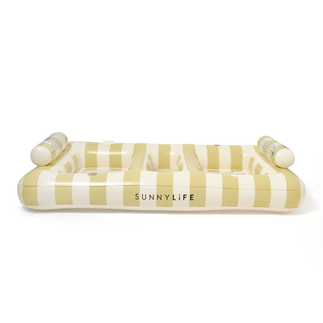 Sunnylife Twin Hammock Float - Casa Sand Stripe angle
