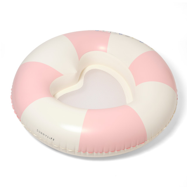 Sunnylife Luxe Tube Pool Ring - Stole My Heart Pink Stripe