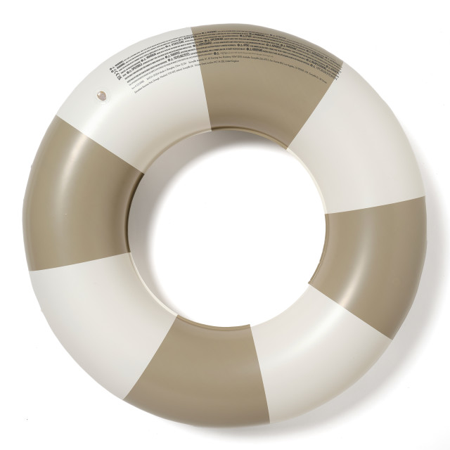 Sunnylife Slim Tube Pool Ring - Rustico Driftwood Stripe angle