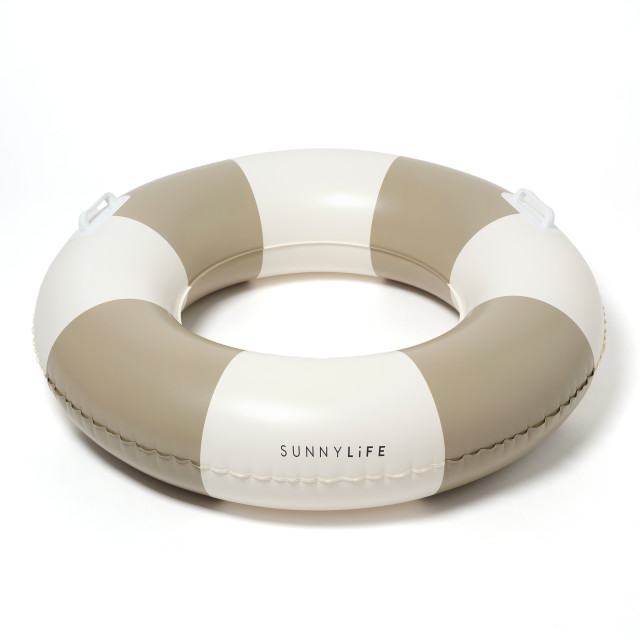 Sunnylife Slim Tube Pool Ring - Rustico Driftwood Stripe
