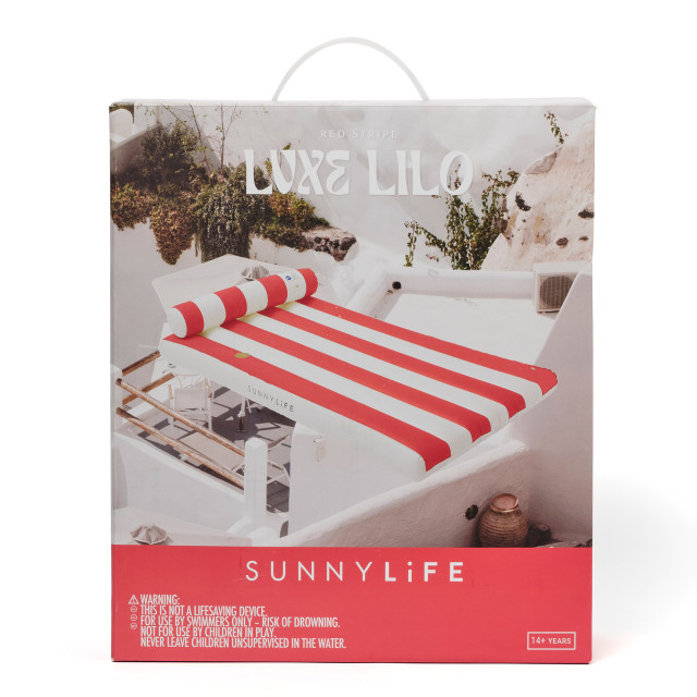 Sunnylife Luxe Lilo Float - Red Stripe packaging