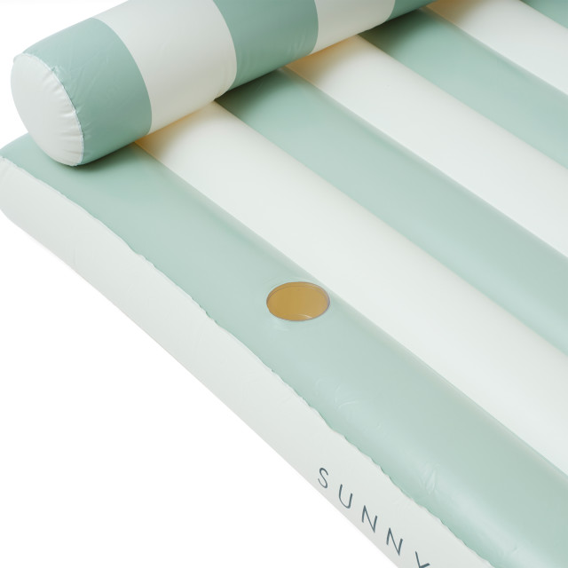 Sunnylife Luxe Lilo Float - Green Stripe detail
