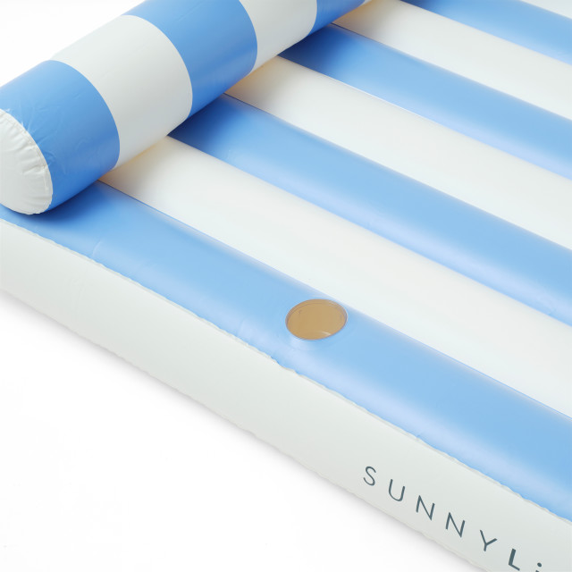 Sunnylife Luxe Lilo Float - Blue Stripe detail