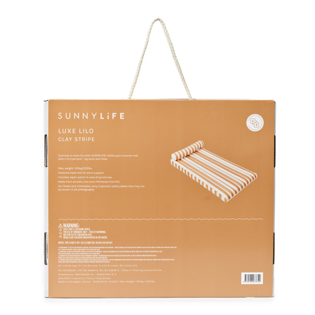 Sunnylife Luxe Lilo Float - Tierra Clay Stripe