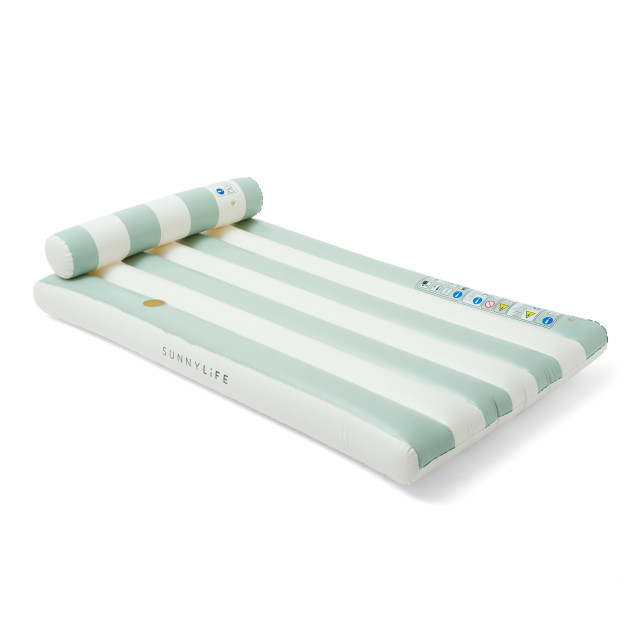 Sunnylife Luxe Lilo Float - Green Stripe
