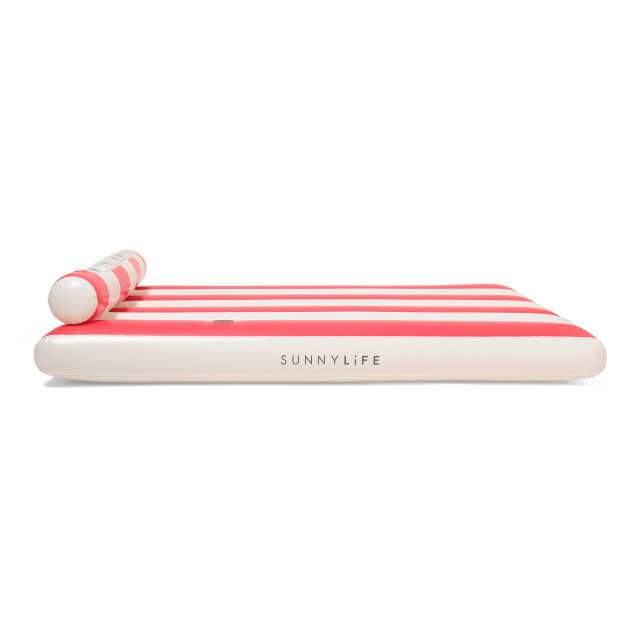 Sunnylife Luxe Lilo Float - Red Stripe angle