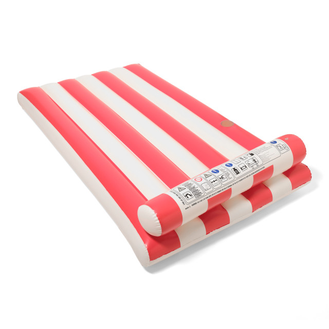 Sunnylife Luxe Lilo Float - Red Stripe angle