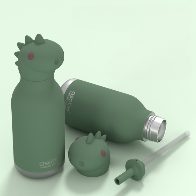 "Asobu Vacuum Insulated Bestie Bottle, 460ml - Dinosaur"