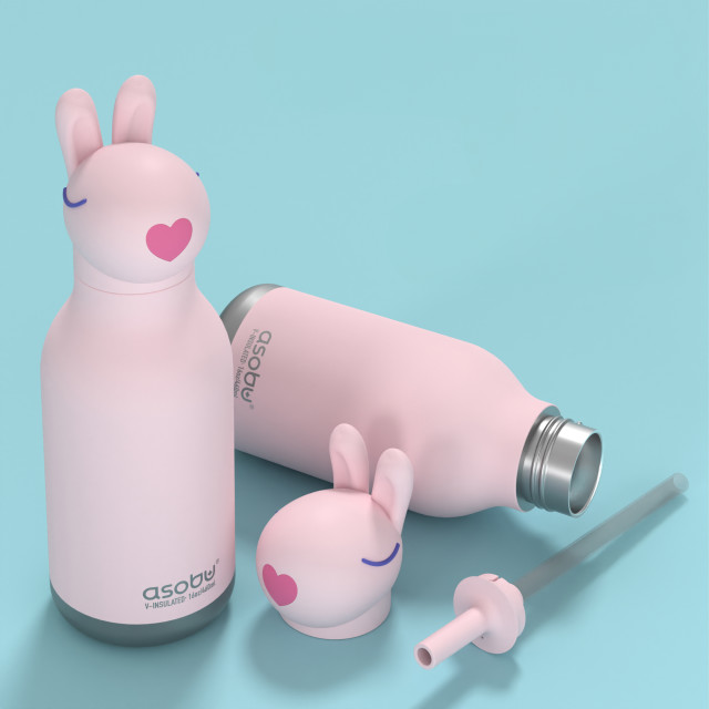 Asobu Vacuum Insulated Bestie Bottle, 460ml - Bunny