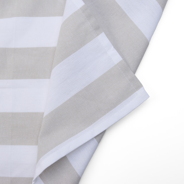 Humble & Mash Grey Striped Tablecloth - 10 Seater