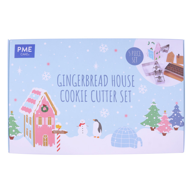 PME Christmas Gingerbread House Cookie Cutter Kit, Set of 5