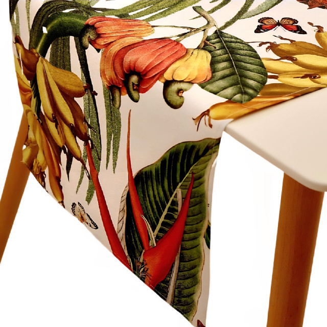 DSA Botanica Tropicana White Runner - 180cm detail