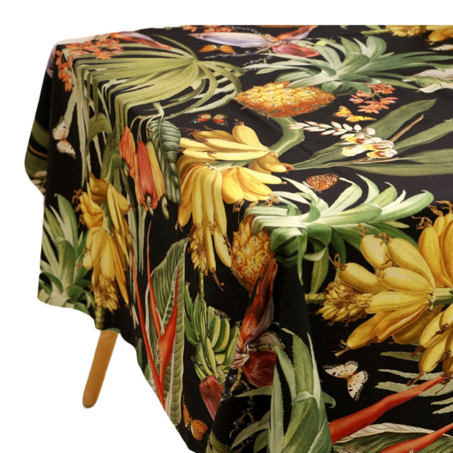 DSA Botanica Tropicana Black Tablecloth - 6-Seater detail