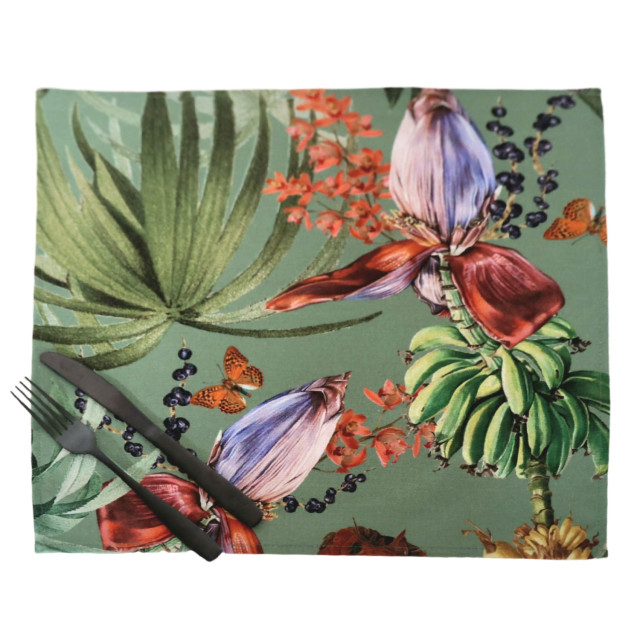 DSA Botanica Tropicana Napkins, Set of 6 - Sage angle