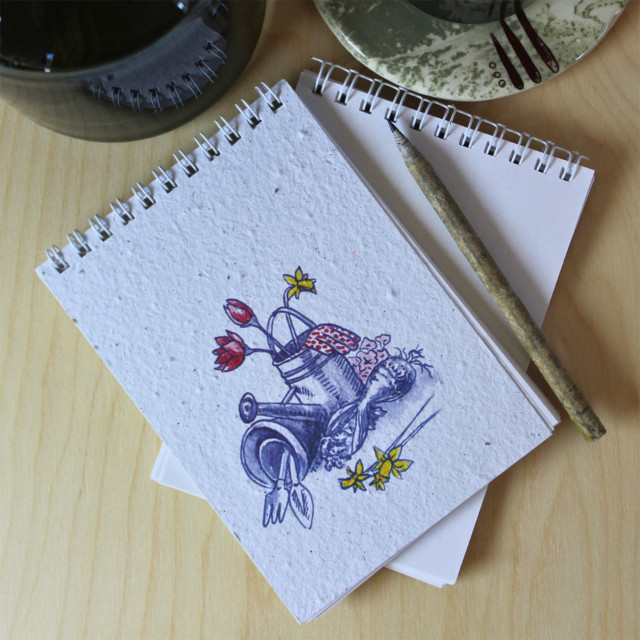 Growing Paper Gardening Notepad with Momo Pencil with other notepads