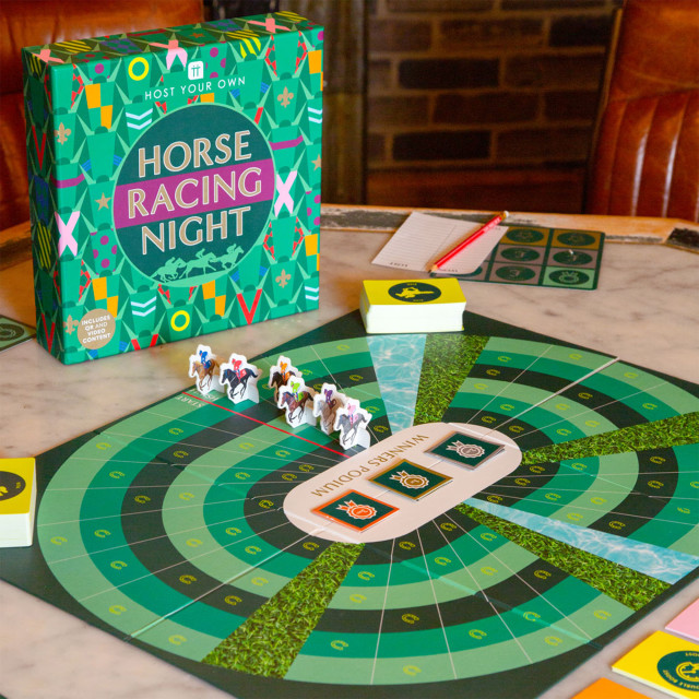 Talking Tables Host Your Own Horse Racing Night Game on the table