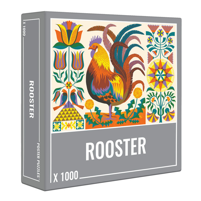 Cloudberries Rooster Jigsaw 1000-Piece Puzzle packaging