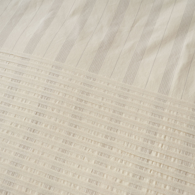 Linen House Pambula Vanilla Duvet Cover Set - King detail on the bed