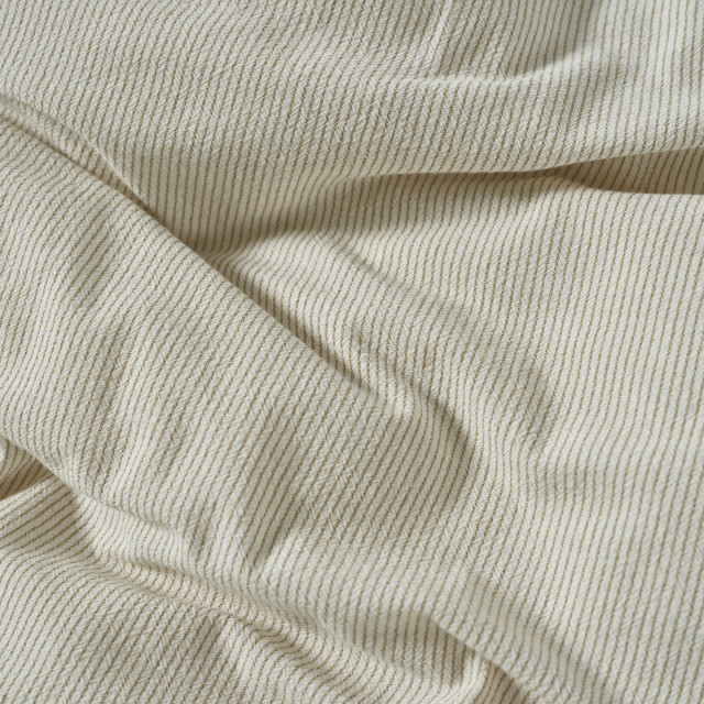 Linen House Macey Artichoke Duvet Cover Set - King detail on the bed