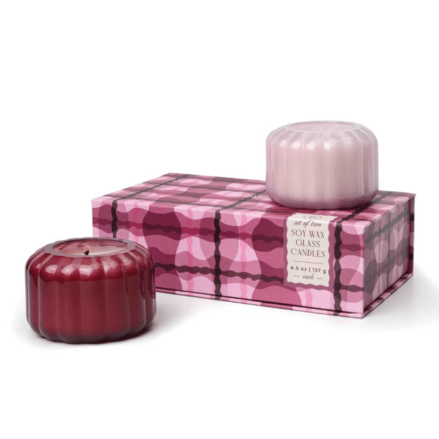 Paddywax Rose & Gardenia Scented Ripple Candle Gift Set