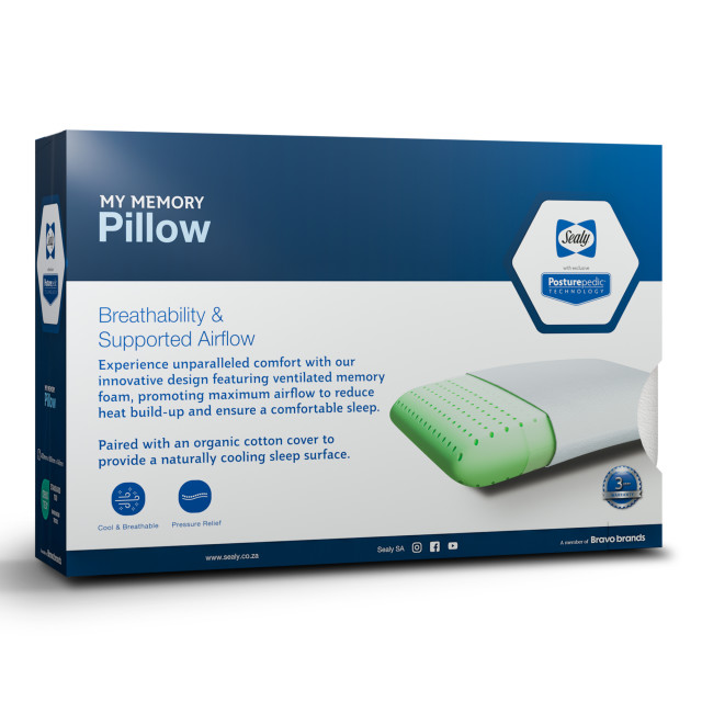 Sealy My Memory Foam Pillow packaging