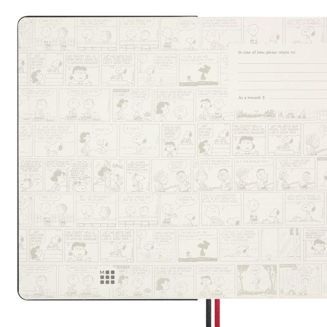 Moleskine Peanuts Large Black Hardcover Notebook detail