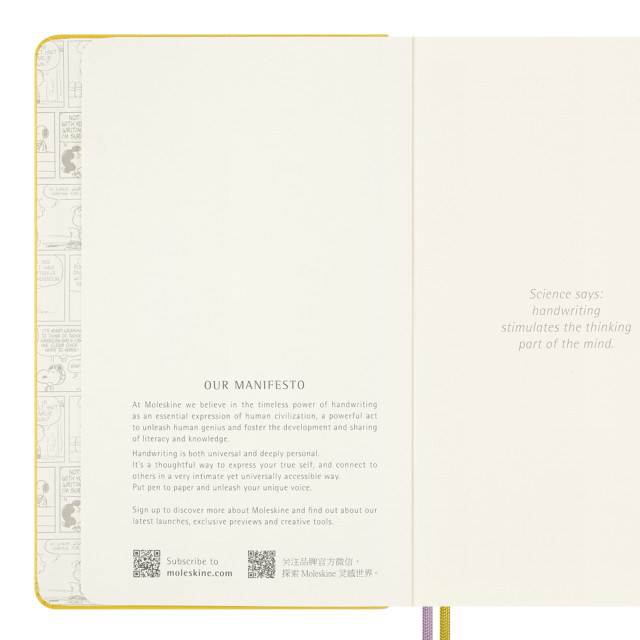 Moleskine Peanuts Large Yellow Hardcover Notebook detail