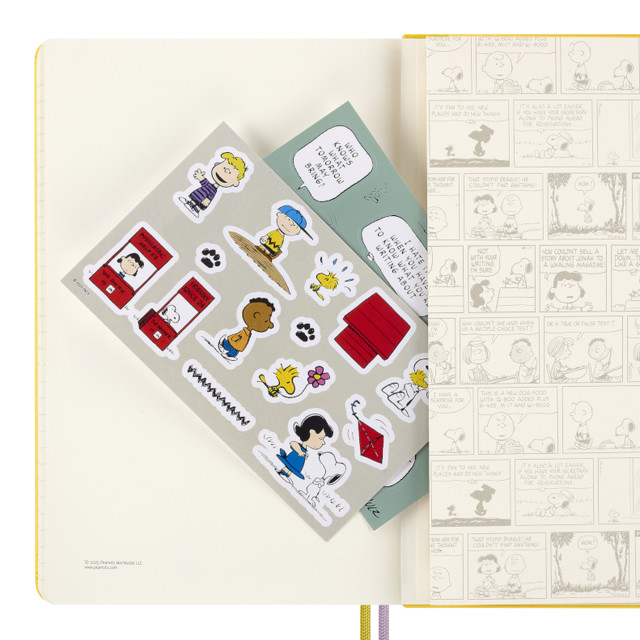 Moleskine Peanuts Large Yellow Hardcover Notebook detail