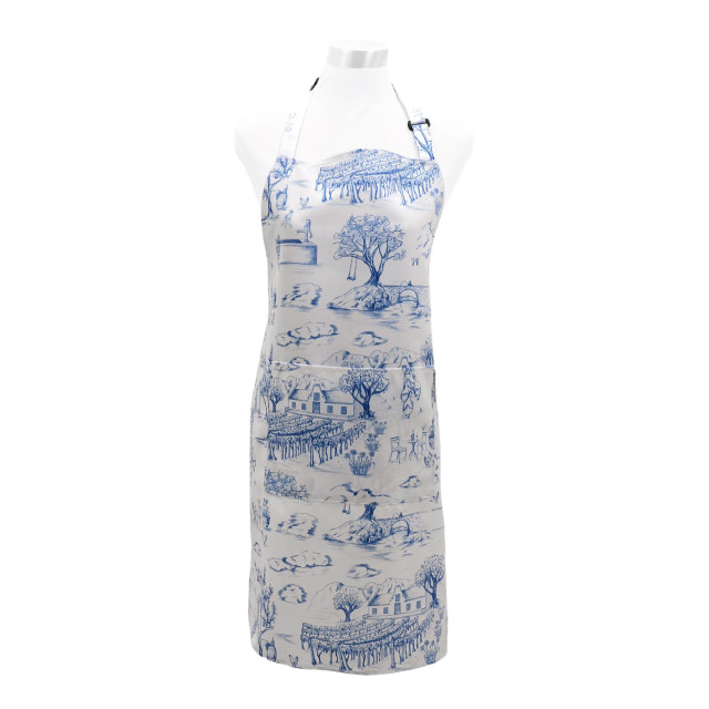 DSA Robyn Valerie Toile Du Cap Full Bib Apron - Blue