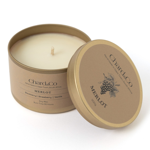 Chard & Co Merlot Scented Candle in Travel Tin, 200g