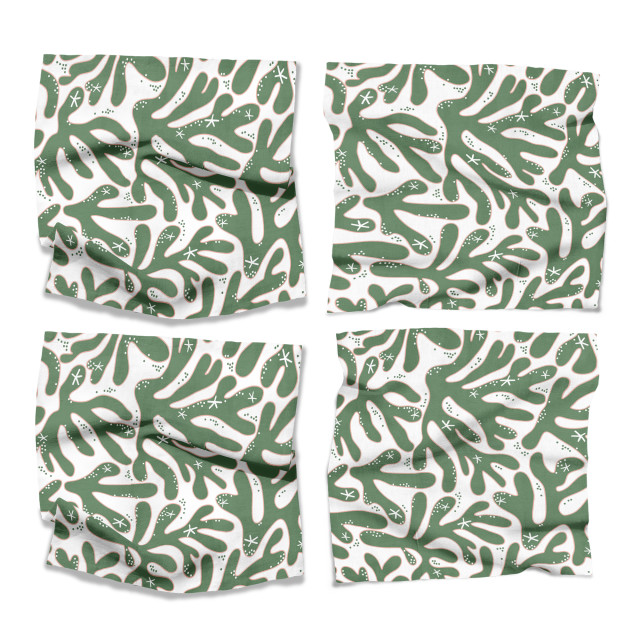 Cara Saven 4 Decor Coral Cove Napkins, Set of 4