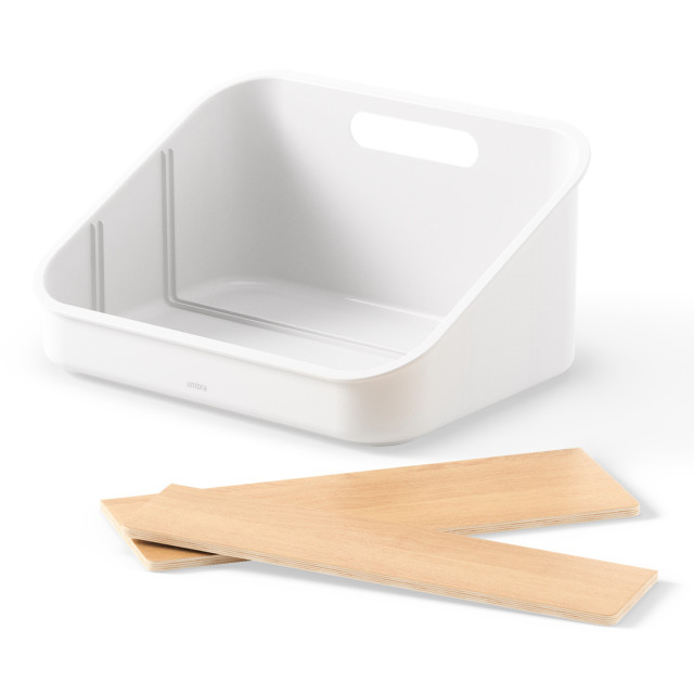 Umbra Bellwood Organiser - White & Natural angle