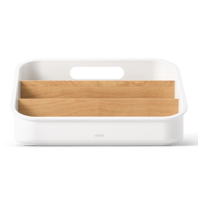 Umbra Bellwood Organiser - White & Natural angle